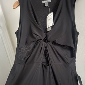 Nordstrom Love X Design Black Sleeveless Cutout Maxi Dress with Knot Sz Lg NWT